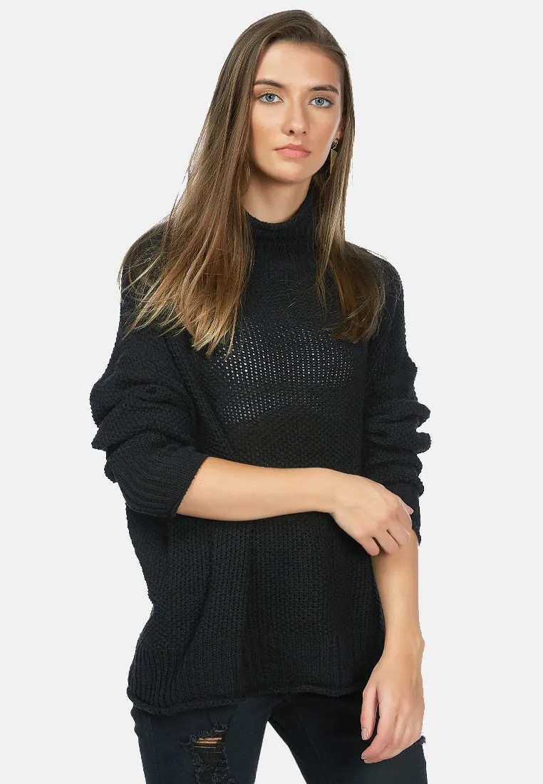 turtle neck knitted pullover