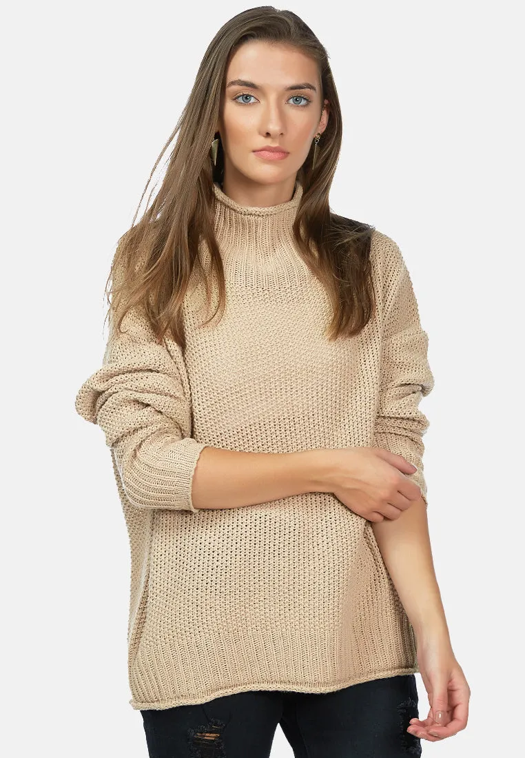 turtle neck knitted pullover