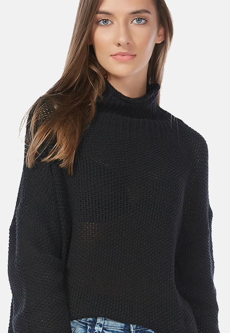 turtle neck knitted pullover