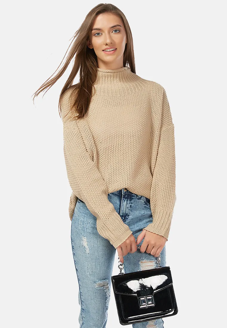 turtle neck knitted pullover