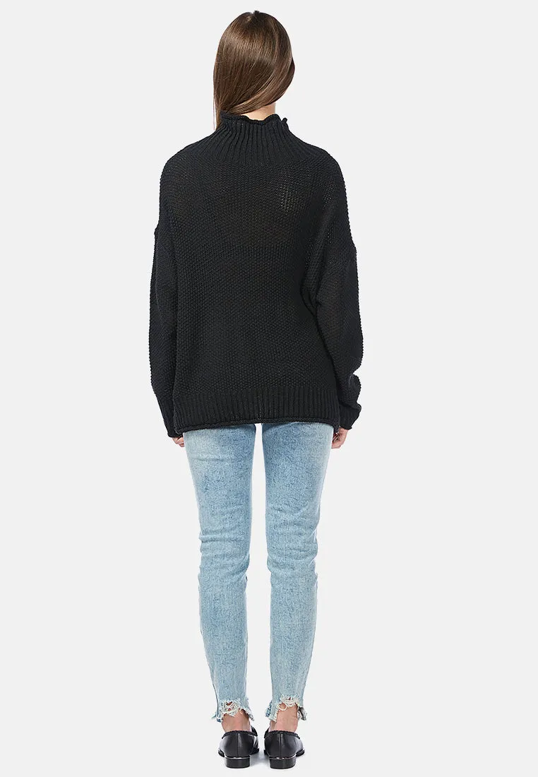 turtle neck knitted pullover