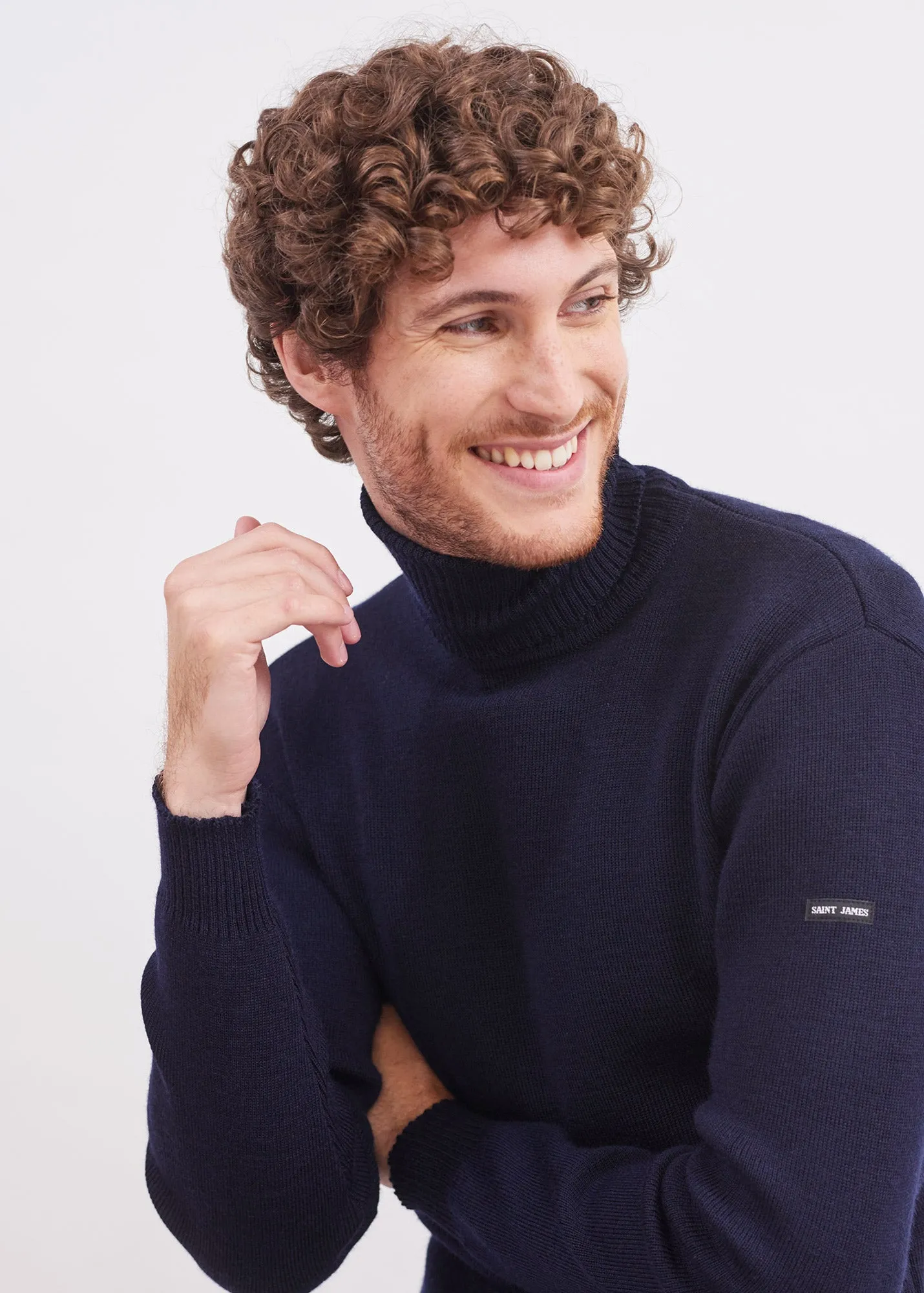 Turtleneck sailor jumper - in pure new wool (MARINE)