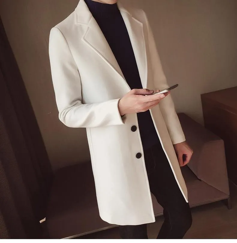 West Louis™ England Wool Long Overcoat