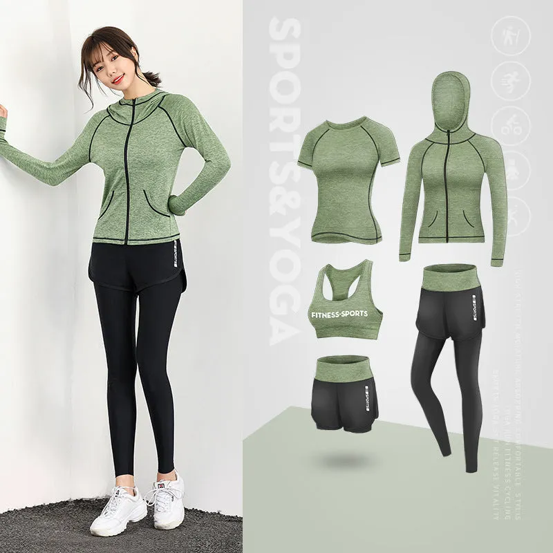 Women's Five-Piece Active-Wear - Work-out Set